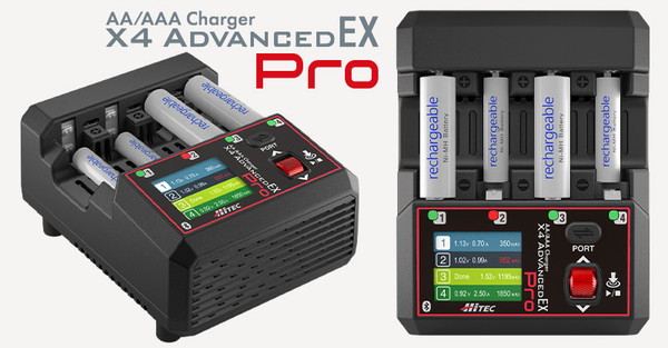 HiTEC AA/AAA Charger X4 Advanced EX Pro 単三/単四 Ni-cd Ni-MH 充電池 充・放電器 44360