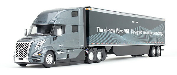 【送料無料】　ファーストギア 1/50 ボルボ VNL860 ハイルーフスリーパー & 53フィートスカート付きトレーラー コースタルミスト 塗装済ダイキャストモデル完成品 FG50-3502