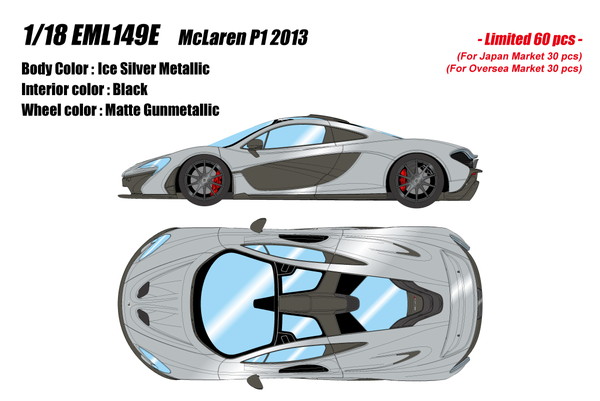 【送料無料】　EIDOLON 1/18 マクラーレン P1 2013 アイスシルバーメタリック 完成品ミニカー EML149E