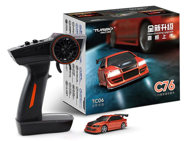 HiTEC Turbo Racing 1/76 C76 赤いこと 2.4GHz 技適公証済 電動R/C 変速機機付き添い人RTRフルセット
