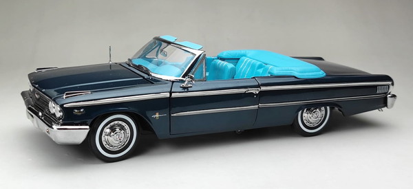SUNSTAR 1/18 1963 フォード ギャラクシー 500/XL オープン コンバーチブル Oxford Blue 完成品ダイキャストミニカー 1456