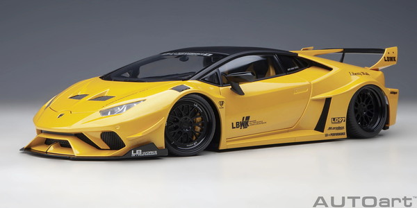 【送料無料】 AUTOart 1/18 リバティーウォーク LB-シルエット ワークス ランボルギーニ ウラカン GT メタリック・イエロー 完成品ミニカー 79127