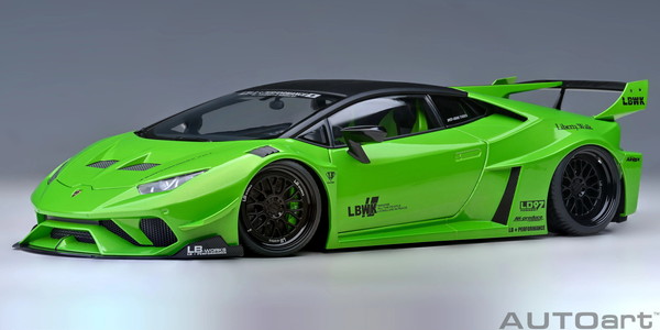 【送料無料】 AUTOart 1/18 リバティーウォーク LB-シルエット ワークス ランボルギーニ ウラカン GT パール・グリーン 完成品ミニカー 79128
