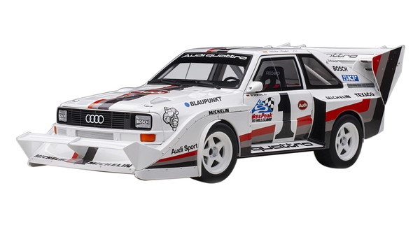 AUTOart 1/18 アウディ スポーツクワトロ S1 1987 #1 パイクスピーク優勝/ヴァルター・ロール 完成品ミニカー 88700｜トイスタジアム2号店