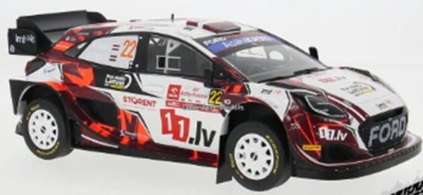IXO MODELS 1/18 ジェラルド・r・フォード ピューマ ラリー1 変わり種 2024年 ラリーポールスカ #22 M.Sesks/R.Francis 為し終わる品ダイキャストミニカー 18RMC215 乗り物のおもちゃ-車