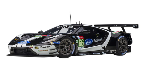 【送料無料】　AUTOart 1/18 フォード GT 2019 #66 ル・マン24時間レース LMGTE Proクラス(ブラック/ホワイト) 完成品ミニカー 81910