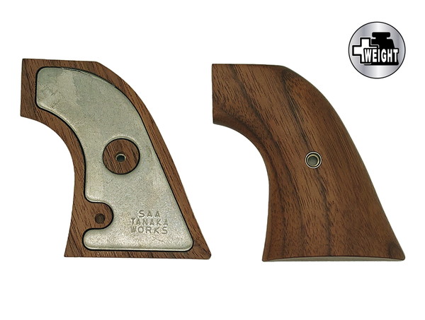 六研製タナカSAAガスガン用パール調グリップ純銀メダリオン付 六研製タナカSAAガスガン用パール調グリップ純銀メダリオン付