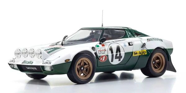 京商一風変わった 1/18 ランチア ストラトス HF モンテカルロ ウィナー 1975 #14 成し遂げる品ダイキャストミニカー KS08130E