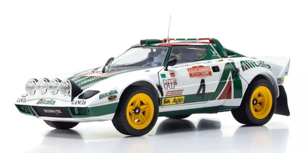京商一風変わった 1/18 ランチア ストラトス HF サンレモ ウィナー 1976 #4 成し遂げる品ダイキャストミニカー KS08130F