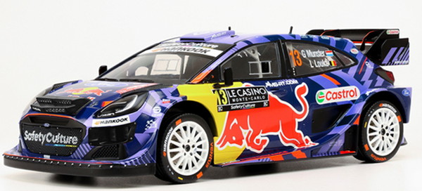 4月以降発売予定 IXO MODELS 1/18 フォード プーマ Rallly1 2025年 ラリーモンテカルロ #13 G.Munster/L.Louka 完成品ダイキャストミニカー 18RMC231B