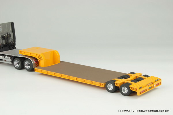 プラッツ 1/50 16輪 中低床重量物運搬用トレーラ イエロー 完成品 KK1013YL