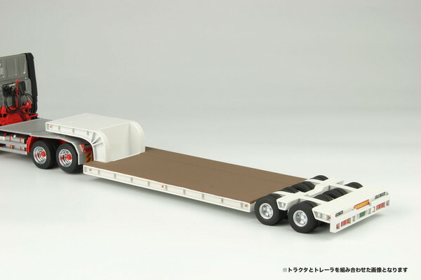 プラッツ 1/50 16輪 中低床重量物運搬用トレーラ ホワイト 完成品 KK1013W