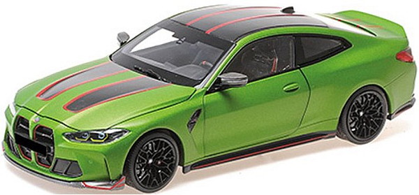 【貨物輸送無料】 MINICHAMPS 1/18 BMW M4 CSL 2023 マットグリーンメタリック 切り上げる品ダイキャストミニカー 110023020