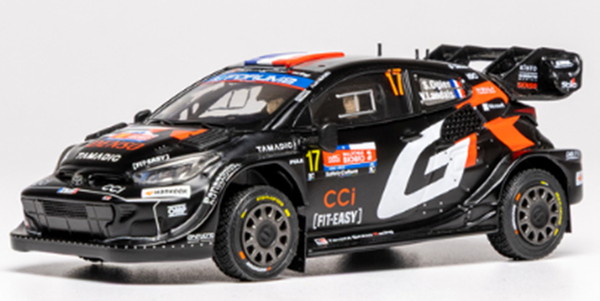 【4月発売予定】　IXO MODELS 1/43 トヨタ GR ヤリス ラリー1 2025 ラリーチリ 優勝 #17 S.Ogier/V.Landais フィギュア付き 完成品ダイキャストミニカー RAM1000LM2