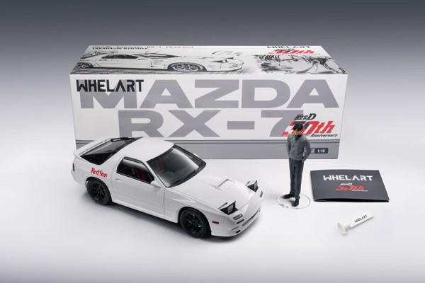 【送料無料】　WHELART 1/18 マツダ サバンナ RX-7 (FC3S) ホワイト 高橋涼介フィギュア付き 完成品ダイキャストミニカー W004IDA｜トイスタジアム2号店