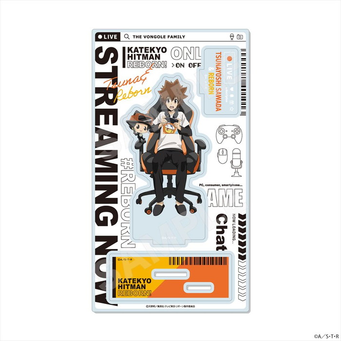 5月発売予定　家庭教師ヒットマンREBORN！ ゲーム配信者風ver. ジオラマアクリル 01 沢田綱吉＆リボーン画像