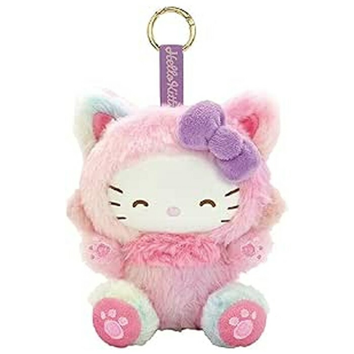 10月発売予定　サンリオキャラクターズ ハローキティ ファインフェイスキャット レインボー ぬいぐるみ 高さ約16cm 217387-25画像