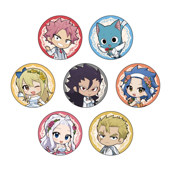 10月発売予定　FAIRY TAIL 100年クエスト トレーディング缶バッジ（ドレスアップ/ver.A）7個入りBOX 全7種画像