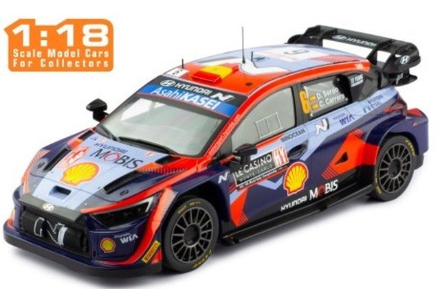IXO MODELS 1/18 ヒョンデ i20 N RALLY1 2023年モンテカルロラリー #6 D.Sordo/C.Carrera 完成品ダイキャストミニカー 18RMC153B