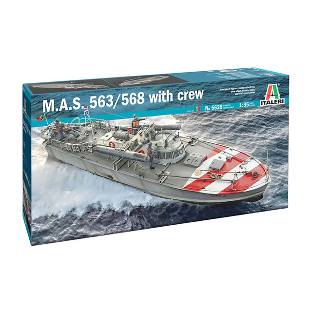 イタレリ 1/35 WW.II イタリア軍 魚雷艇 M.A.S. 563/568 クルーフィギュア 6体付属 プラモデル IT5626