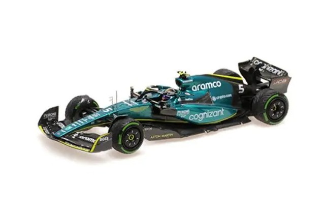 MINICHAMPS 1/43 アストン マーティン アラムコ コグニザント フォーミュラ ワン チーム AMR22 セバスチャン・ベッテル シンガポールGP 2022 完成品ミニカー 417221705