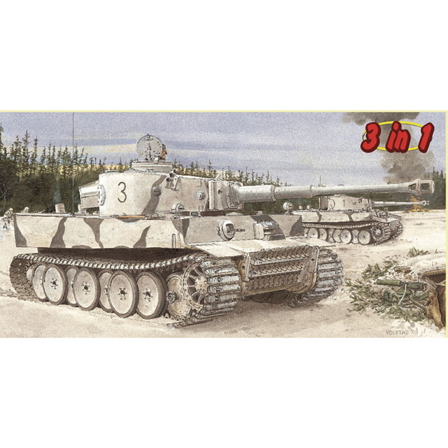 ドラゴン 1/35 WW.II ドイツ軍 ティーガーI極初期生産型 第502重戦車大隊 レニングラード 1942/43 3in1 マジックトラック/アルミ砲身/3Dプリントパーツ/金属パーツ付属 豪華仕様 プラモデル DR6600SP|トイスタジアム2号店