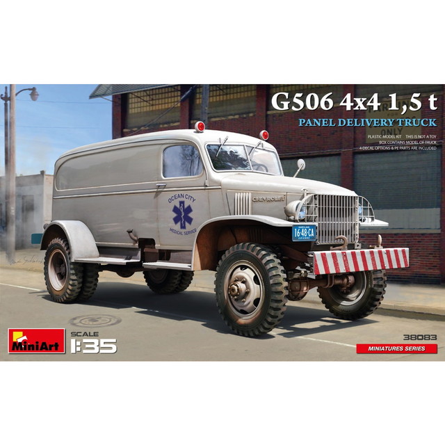 ミニアート 1/35 1950-60年代 1.5トン四輪駆動 G506 パネルデリバリートラック プラモデル MA38083