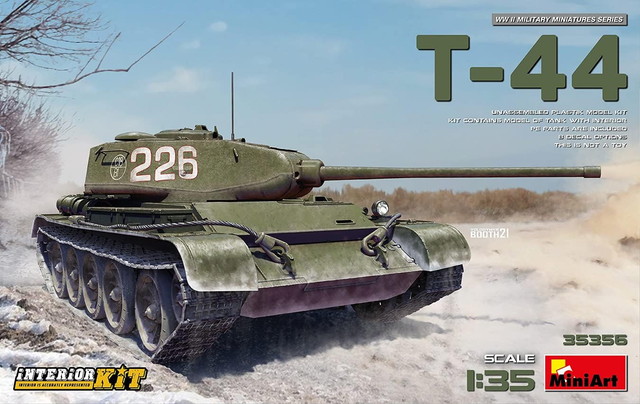ミニアート インテリアキットシリーズ 1/35 WW.II ソビエト軍 T-44 フルインテリア仕様 プラモデル MA35356