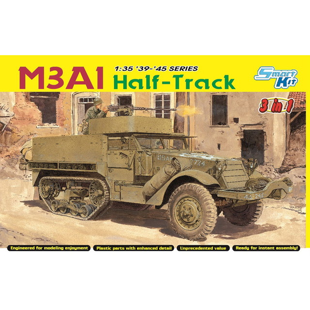 ドラゴン 1/35 WW.II アメリカ軍 M3A1 ハーフトラック 3in1 フィギュア/装備品付属 プラモデル DR6332F 5,751円