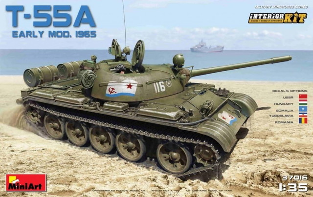 ミニアート インテリアキットシリーズ 1/35 ソビエト軍 T-54 A 初期生産型 1965年 フルインテリア仕様 プラモデル MA37016