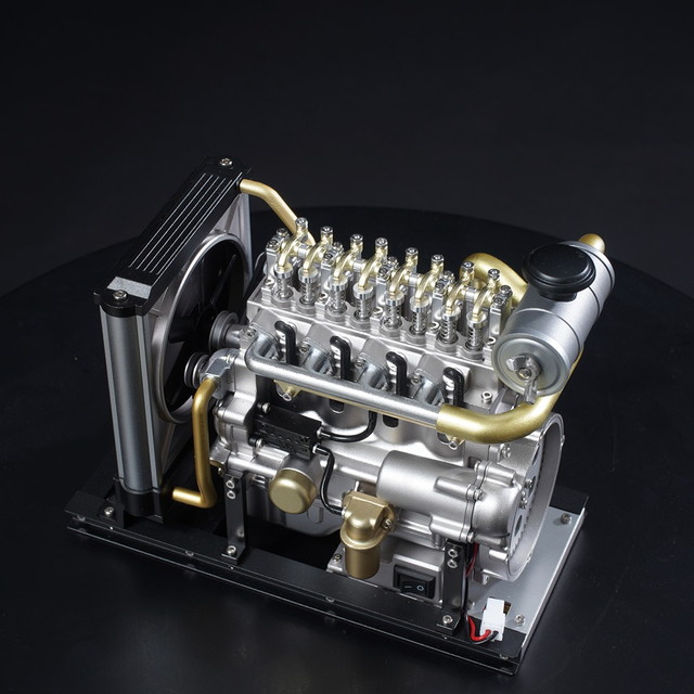 【送料無料】　Flukeforest ディーゼルエンジン 組立キット エンジン模型 FA-4D