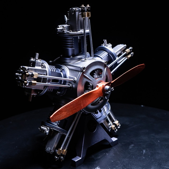 【送料無料】　Flukeforest 星形 5気筒 エンジンモデル 組立キット エンジン模型 FA-5C