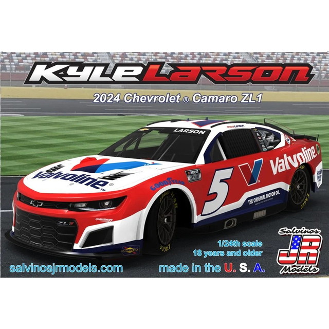 サルビノスJRモデルズ 1/24 カイル・ラーソン #5 バルボリン シボレー カマロ ZL1 NASCAR 2024 プラモデル HMC2024KLV