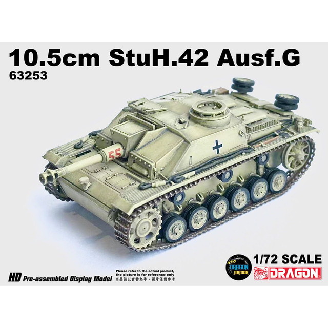 ドラゴン 1/72 WW.II ドイツ軍 10.5cm 突撃榴弾砲 G型 ヘルマン・ゲーリング戦車連隊 イタリア 1944 完成品 DRR63253