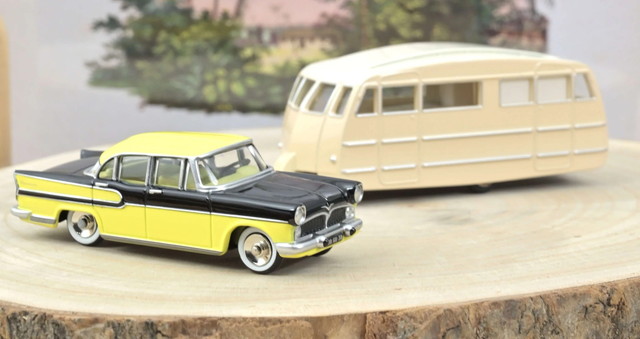 NOREV 1/43 シムカ・ヴデット・シャンボール 1958 \u0026 エノントレーラーハウス パイル黄色/黒いこと 切り上げる品ダイキャストミニカー CL5711