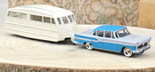 NOREV 1/43 シムカ・ヴデット・シャンボール 1958 \u0026 エノン トレーラーハウスレマンブルー\u0026妃殿下薄墨色 切り上げる品ダイキャストミニカー CL5712