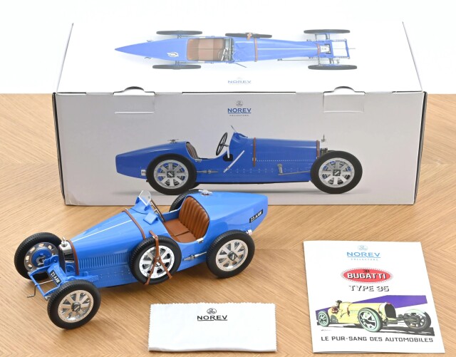 NOREV 1/12 ブガッティ T35 1925 青碧 遣っ付ける品ダイキャストミニカー 125705