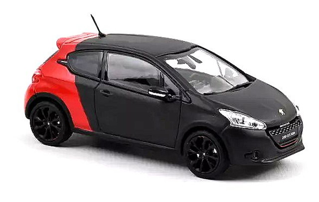 NOREV 1/43 プジョー 208 GTi 30TH 2014 引っ敷き黒いこと/赤いこと 切り上げる品ダイキャストミニカー 472821