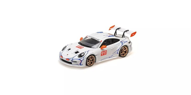 【貨物輸送無料】 MINICHAMPS 1/18 ポルシェ 911 (992) GT3RS 2023 白いこと/オレンジ色飾りつけ 切り上げる品ミニカー 110062041