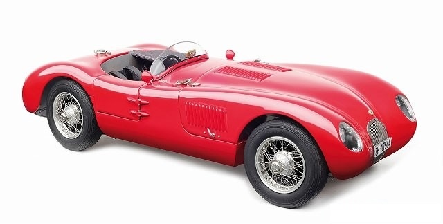 【貨物輸送無料】 CMC 1/18 ジャガー 手合いC 1952 XKC 023 赤いこと 現存変わり種 遣っ付ける品ダイキャストミニカー M193