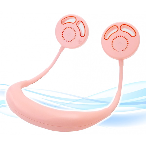 楽天市場 最新型 羽根がない首掛け扇風機 ノーウィングファン ピンク ハンズフリー 3段階風量調整 Usb充電式 Rs E1218 トイスタジアム2号店