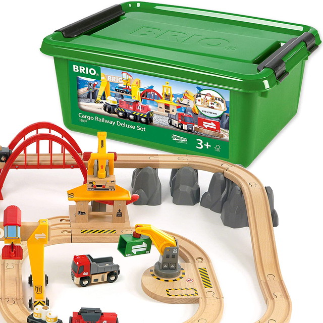 【ラッピング不可・同梱不可】カーゴレールデラックスセット BRIO ブリオ 33097 木製軌跡 木の手あそび