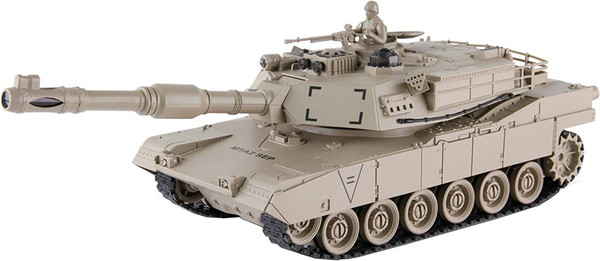 童友社 RC ワールドバトルタンク アメリカ M1A2型 赤外線バトルシステム搭載 27MHz 完成品ラジコン