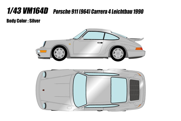 【●カタログ】　VISION 1/43 ポルシェ 911(964) カレラ4 ライトウェイト 1990 シルバー 完成品ミニカー VM164D｜トイスタジアム2号店