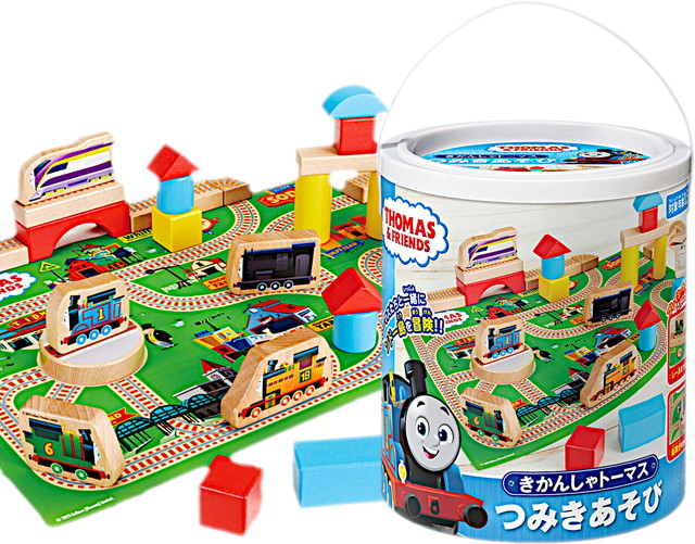 楽天市場】【送料無料】 きかんしゃトーマス つみきあそび (知育玩具