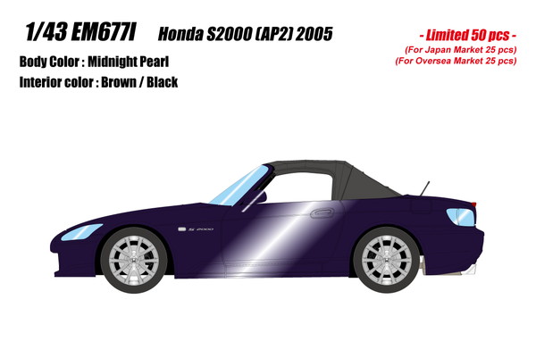 EIDOLON 1/43 ホンダ S2000 (AP2) 2005 ミッドナイトパープル 完成品ミニカー EM677I