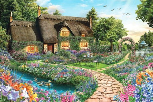 楽天市場】1000ピース ジグソーパズル 春の庭 マイクロピース (26x38cm