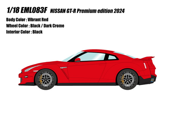 【送料無料】　EIDOLON 1/18 NISSAN GT-R Premium edition 2024 バイブラントレッド 完成品ミニカー EML083F｜トイスタジアム2号店 29,900円