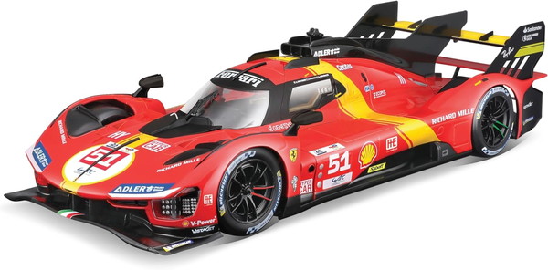 Bburago 1/18 フェラーリ 499P ル・マン 2023 ウィナー No.51 完成品ダイキャストミニカー 18-16301-51