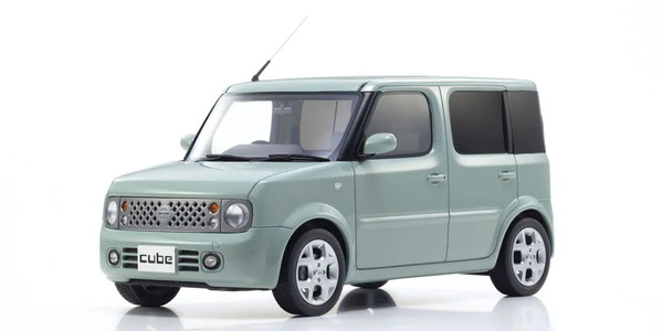 【★カタログ】 京商オリジナル 1/18 samurai 日産 キューブ (アクアミント) 完成品ミニカー KSR18060AM